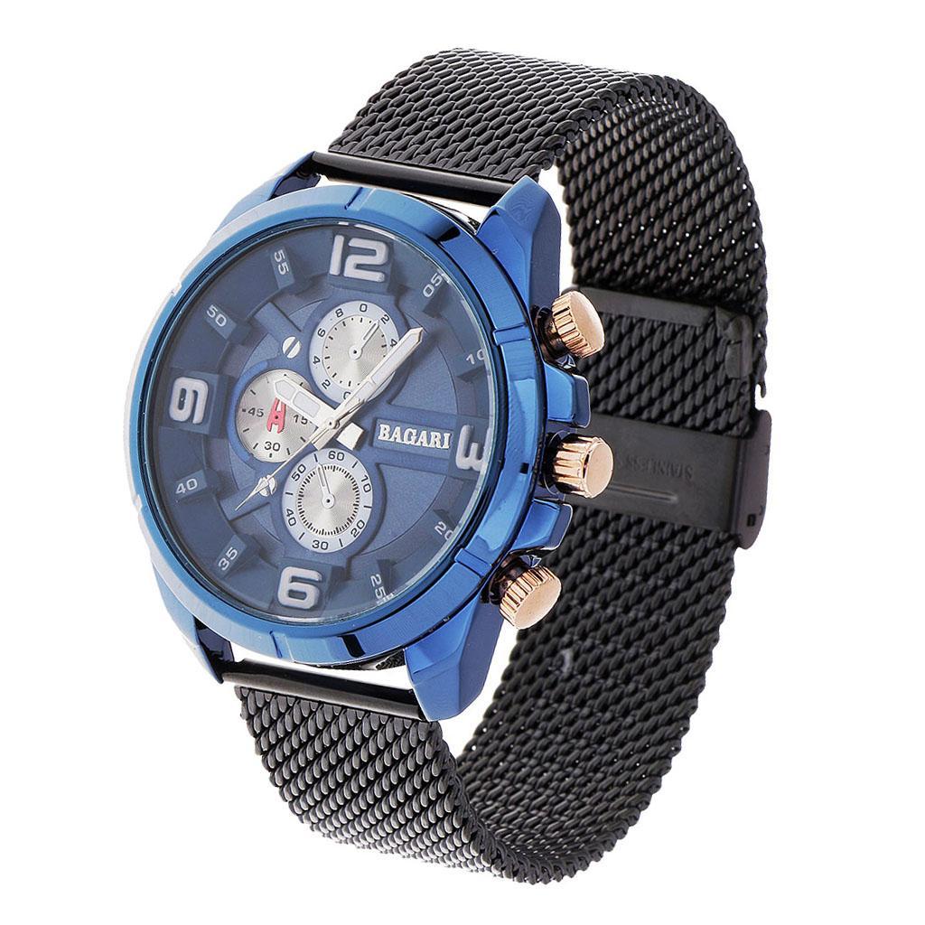 Low-key Luxury Quartz Watch Casual Business Wristwatch Stainless Stain Mesh Band Christmas Gifts for Men