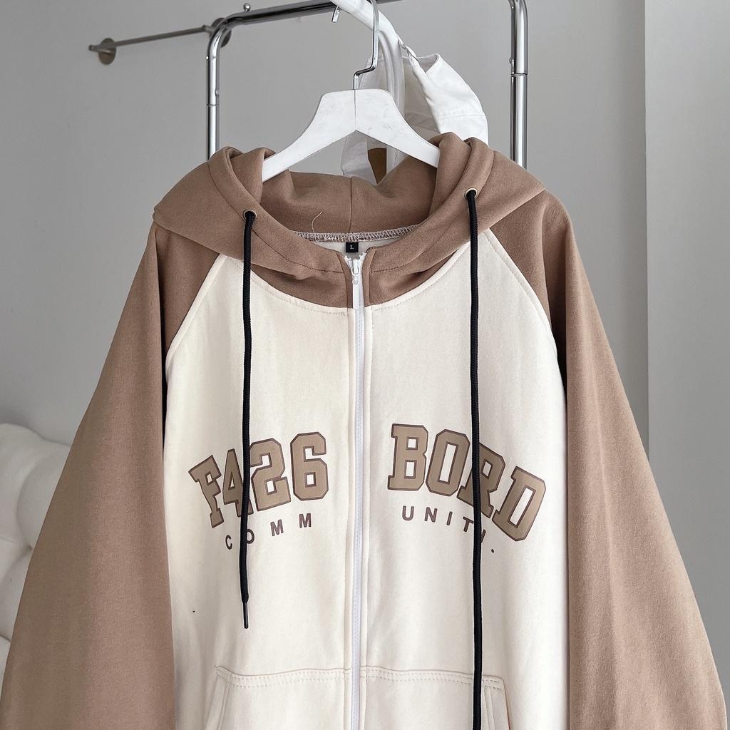 Áo Khoác Nỉ BORD , áo khoác hoodie trùm đầu phong cách Hàn Quốc chất liệu nỉ cao cấp dày dặn cá tính