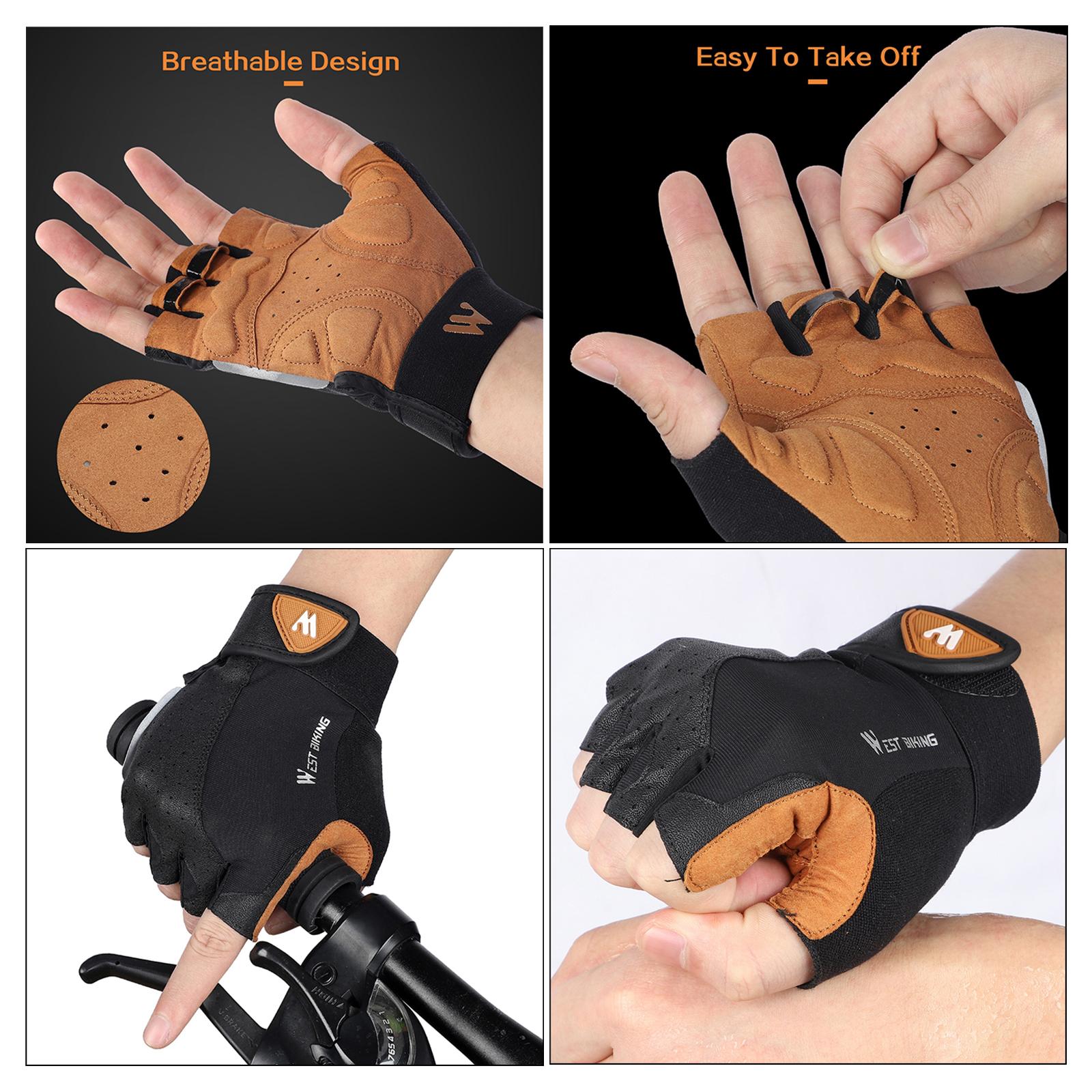 Sports Cycling Gloves Bike Half Finger Gloves 16.7x9.2cm