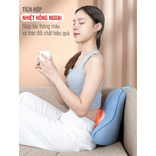 Máy massage lưng cổ vai gáy đa năng Mingzhen MZ-158L, có nhiệt hồng ngoại | OKbuy