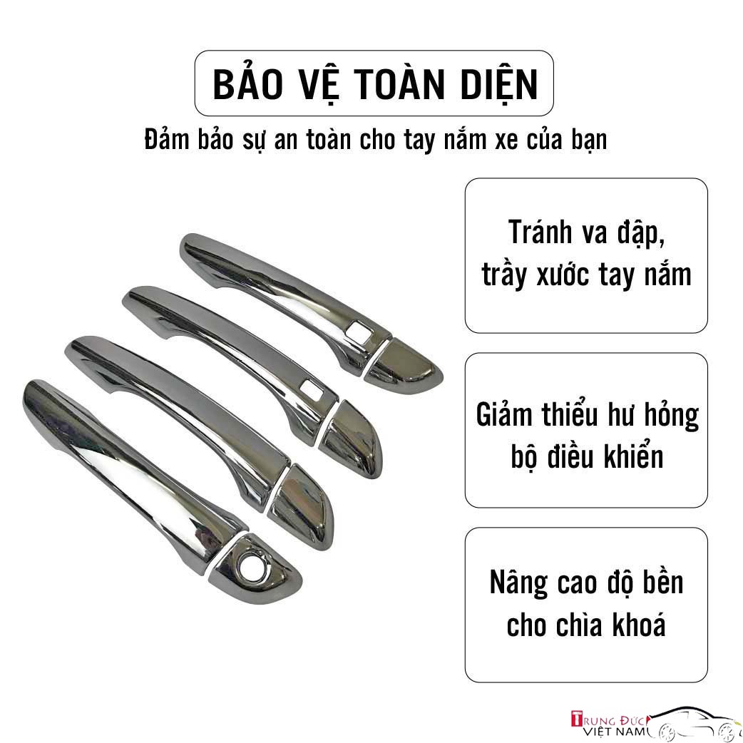 Ốp Tay Hõm Cửa Cho Dòng Xe HYUNDAI ACCENT 2018-2021 Chất Liệu Nhựa ABS Mạ Crôm, Quà Tặng Khăn Lau Xe – Hàng Chính Hãng TDVN