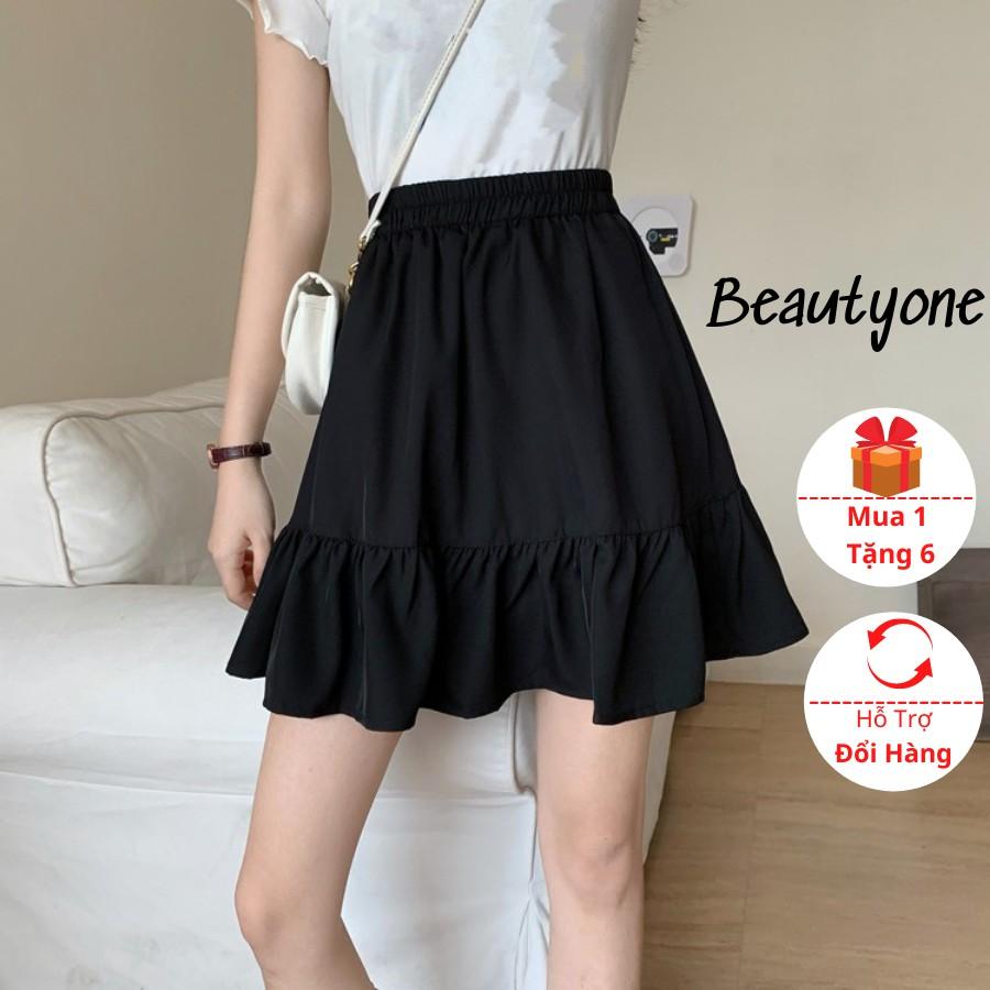 Chân váy ngắn xếp ly ulzzang, chân váy 2 tầng vải voan