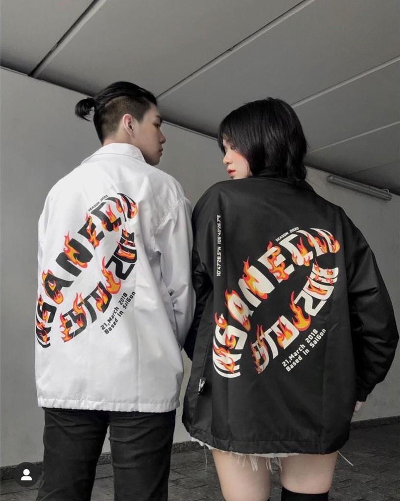 Áo khoác dù unisex form rộng WIND SaiGon 2018, áo khoác dù nam nữ ulzzang WIND