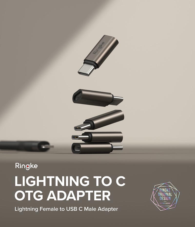 Bộ 2 đầu chuyển RINGKE LN to C OTG Adapter - Hàng Chính Hãng