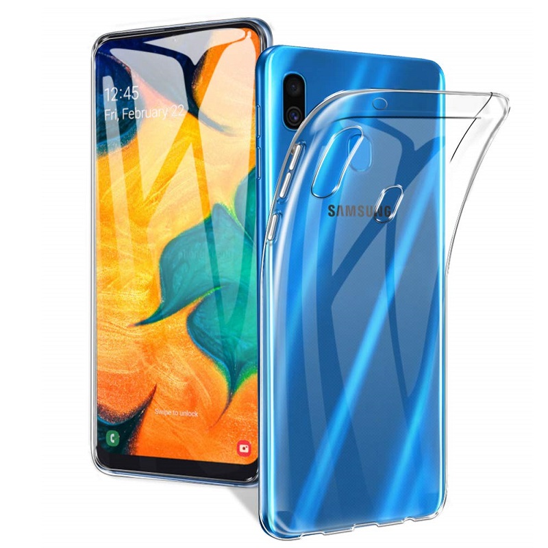 Ốp lưng silicon dẻo trong suốt Loại A cao cấp cho Samsung Galaxy A20