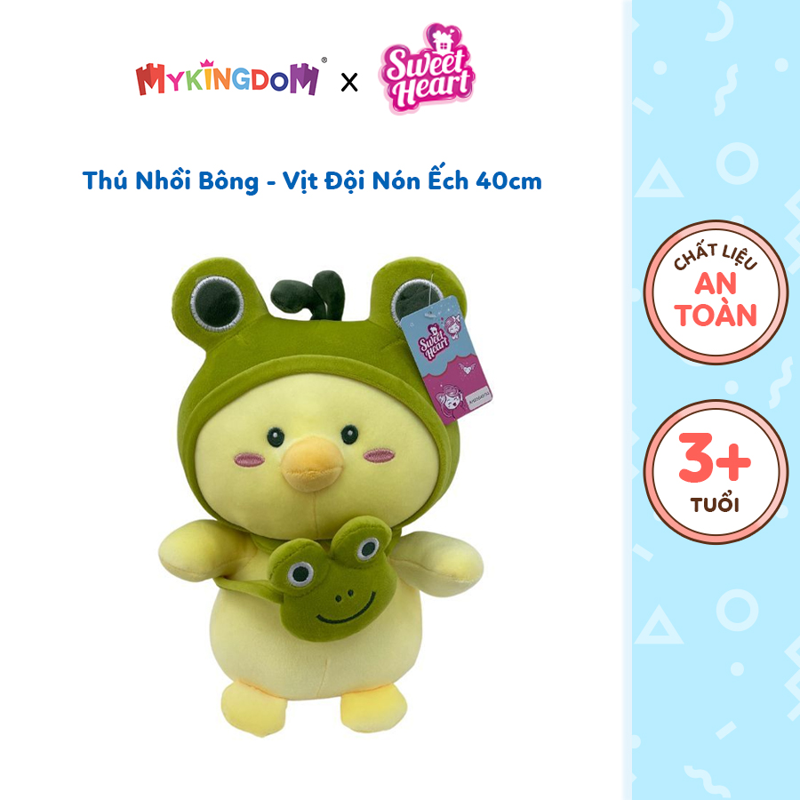 Đồ Chơi Thú Nhồi Bông - Vịt Đội Nón Ếch 40 cm SWEET HEART PLUSH AH23040/40