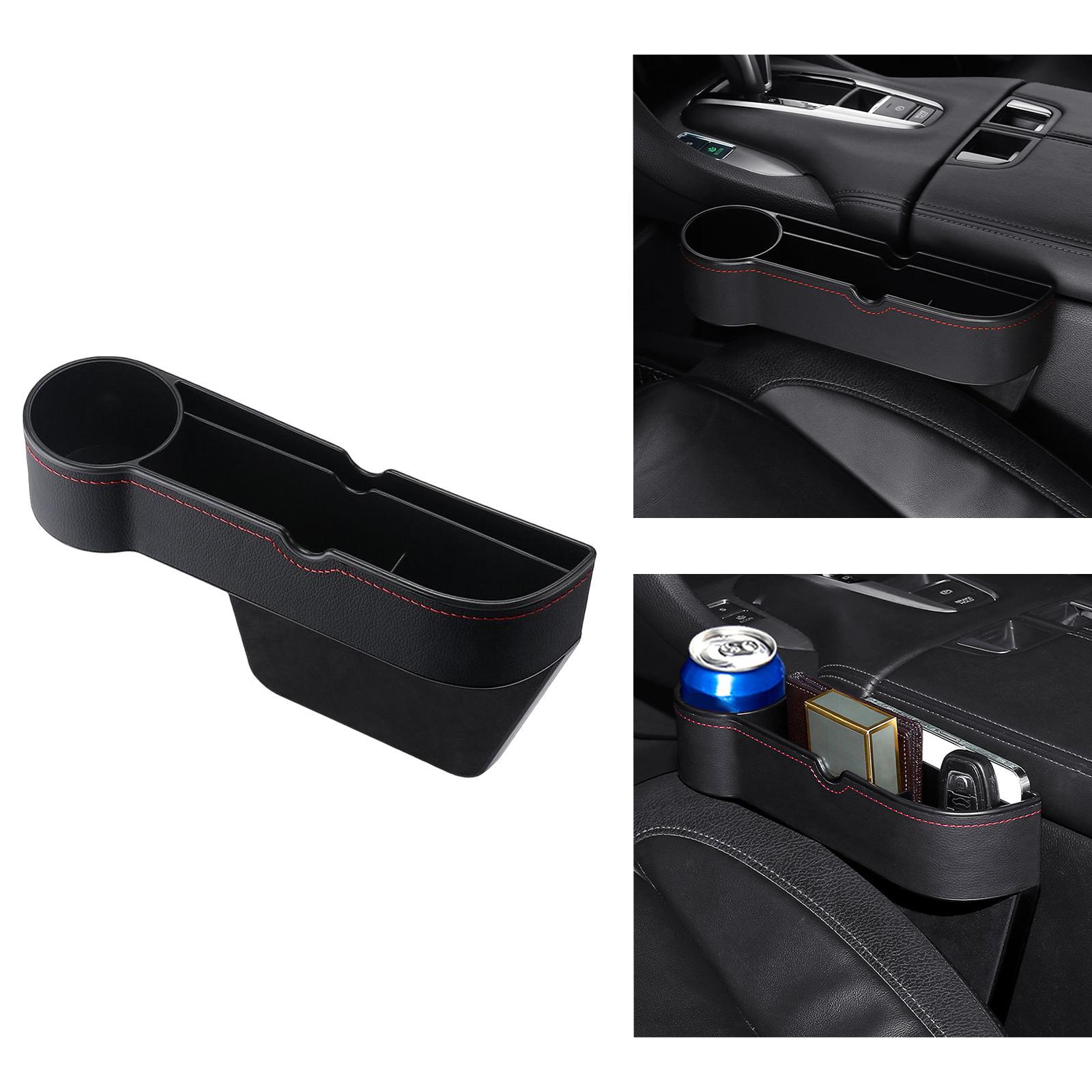 Car Seat Gap Organizer W/ Cup Holder Fit for Cards Wallets Sunglasses