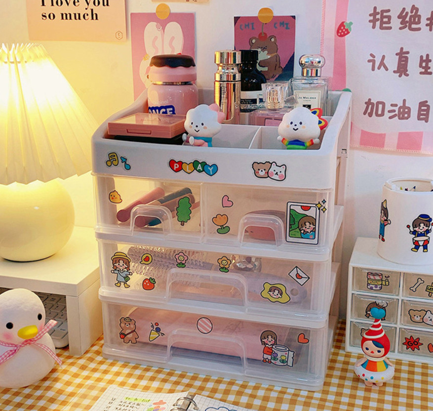 Kệ tủ đựng mỹ phẩm đồ trang điểm trong suốt size lớn