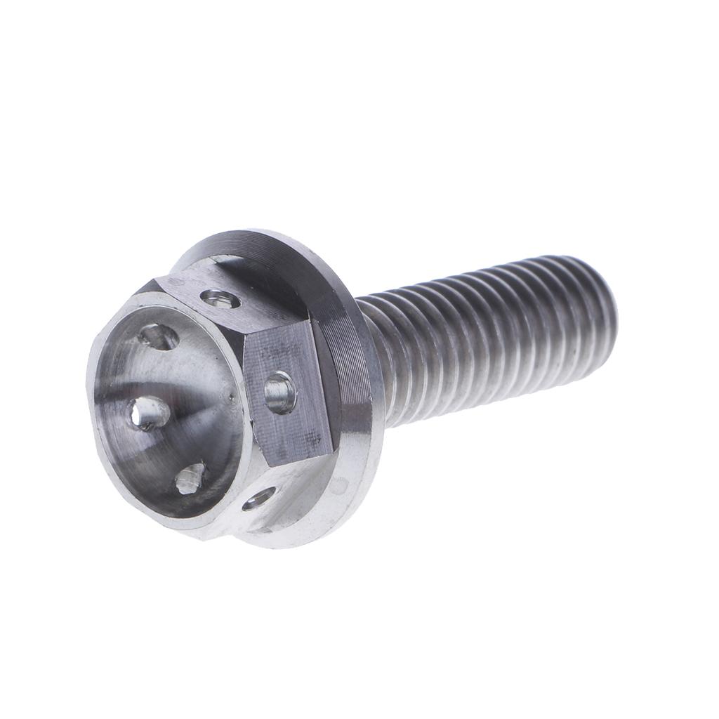 M8 Titanium Alloy Hex Head Flange Bolt Screw - 20 25 30 35 40 45mm