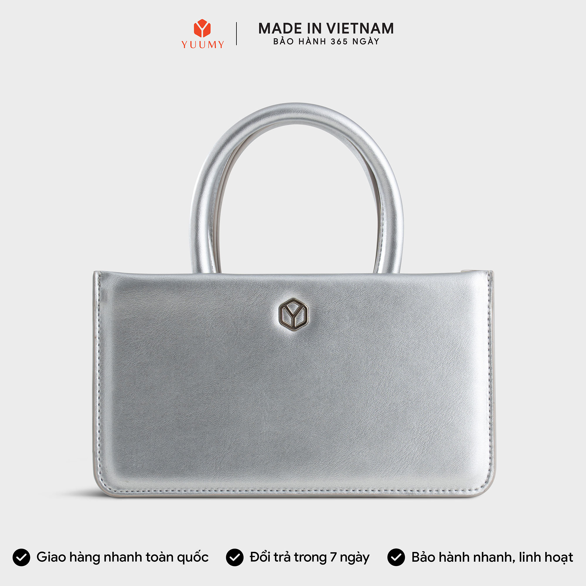 Túi Yuumy ( Thời trang nữ phối quai xách size 21 - Túi đeo chéo da Smooth YN288 )