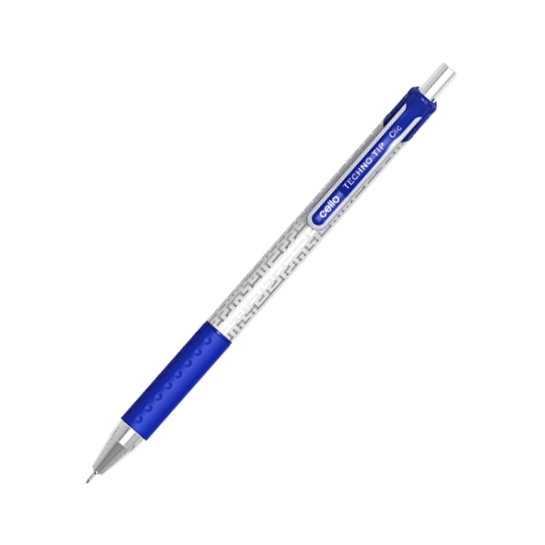 Bộ 3 Bút Bi Bấm Cello Techno Tip Clic 0.6mm - Màu Xanh