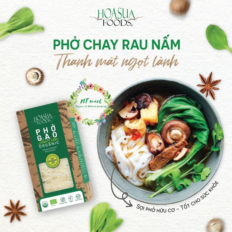 Phở gạo ăn liền hữu cơ Hoa Sữa Food hộp 360gr