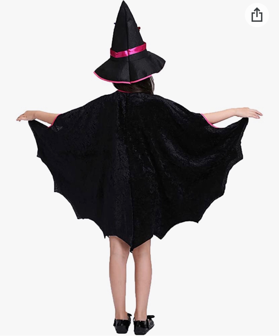Áo choàng phù thủy hóa trang Halloween kèm nón và túi siêu Cute