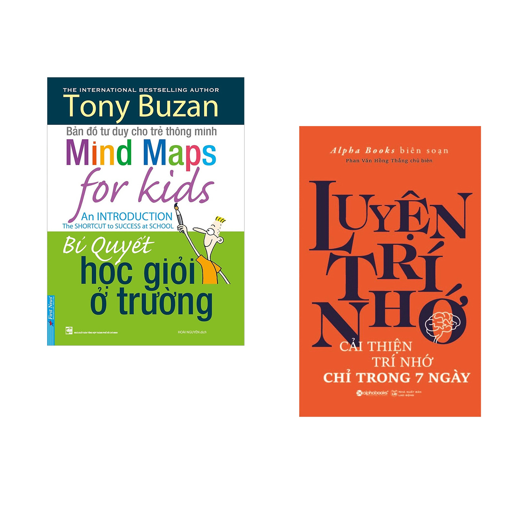 Combo 2 cuốn sách: Tony Buzan - Bí Quyết Học Giỏi Ở Trường + Luyện Trí Nhớ