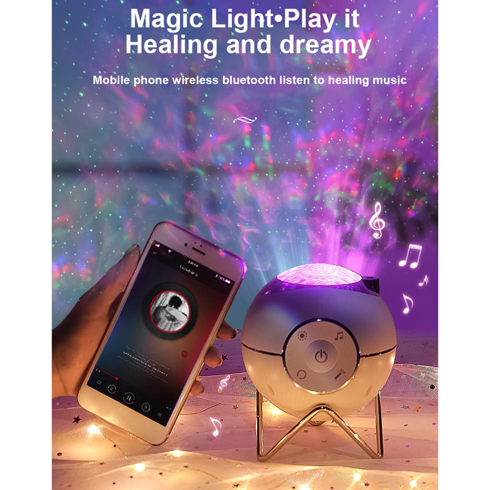 Planet Projector Light Creative Bedroom Night Light Planet Star Projector Light BT Music USB Ambient Light