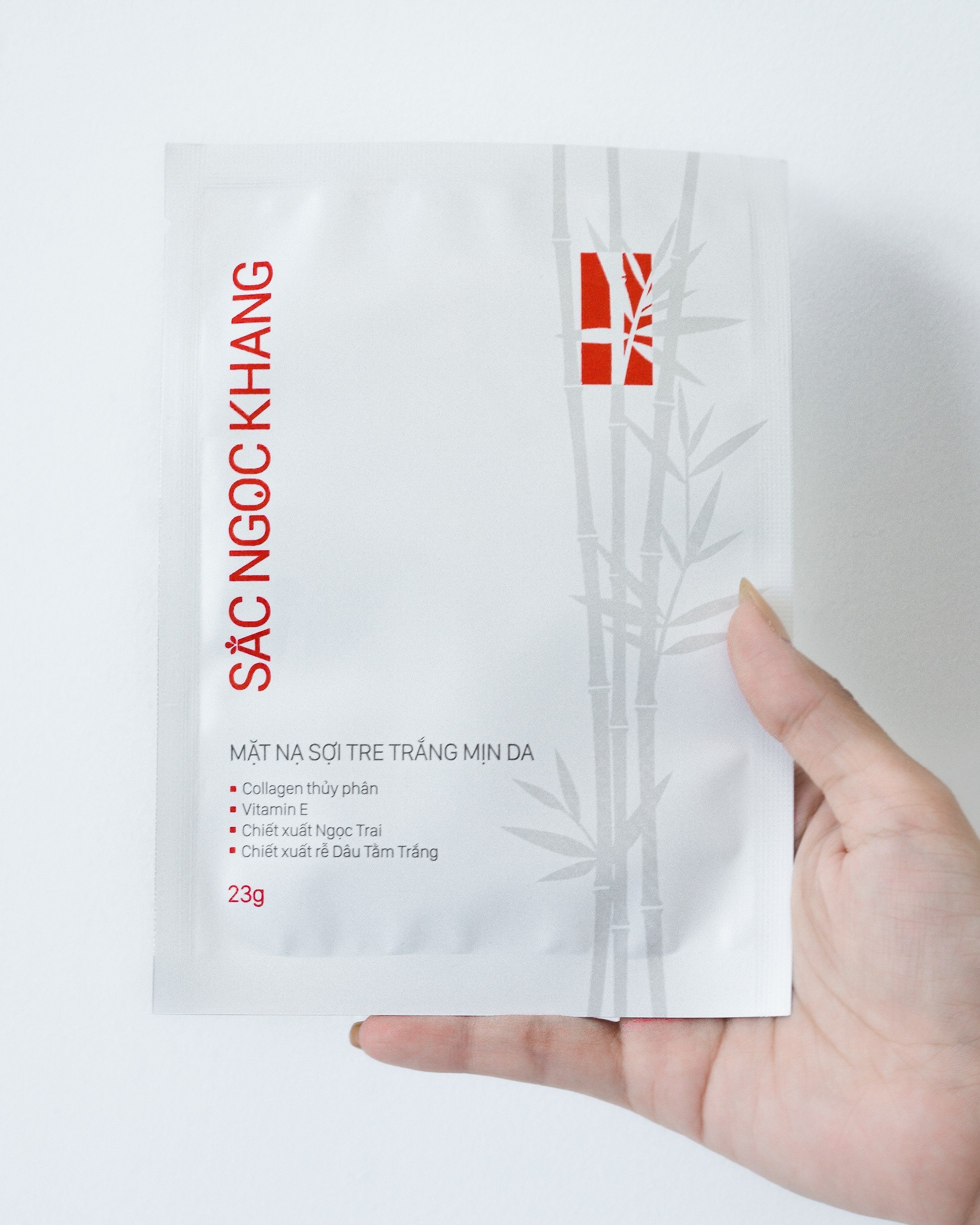 [NEW] Mặt nạ sợi tre Sắc Ngọc Khang trắng mịn da