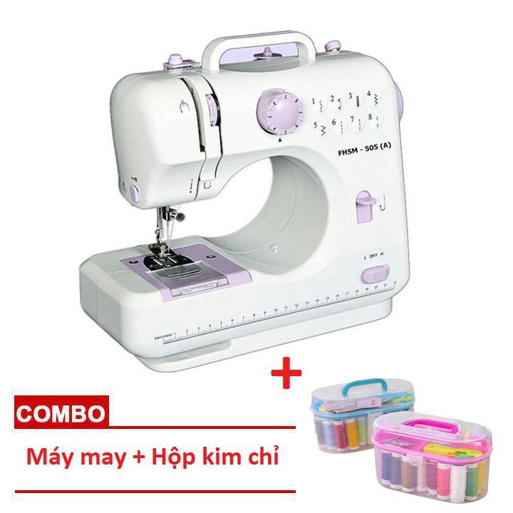 COMBO Máy may gia đình cao cấp 505A kèm hộp kim chỉ đa năng NEW 2019