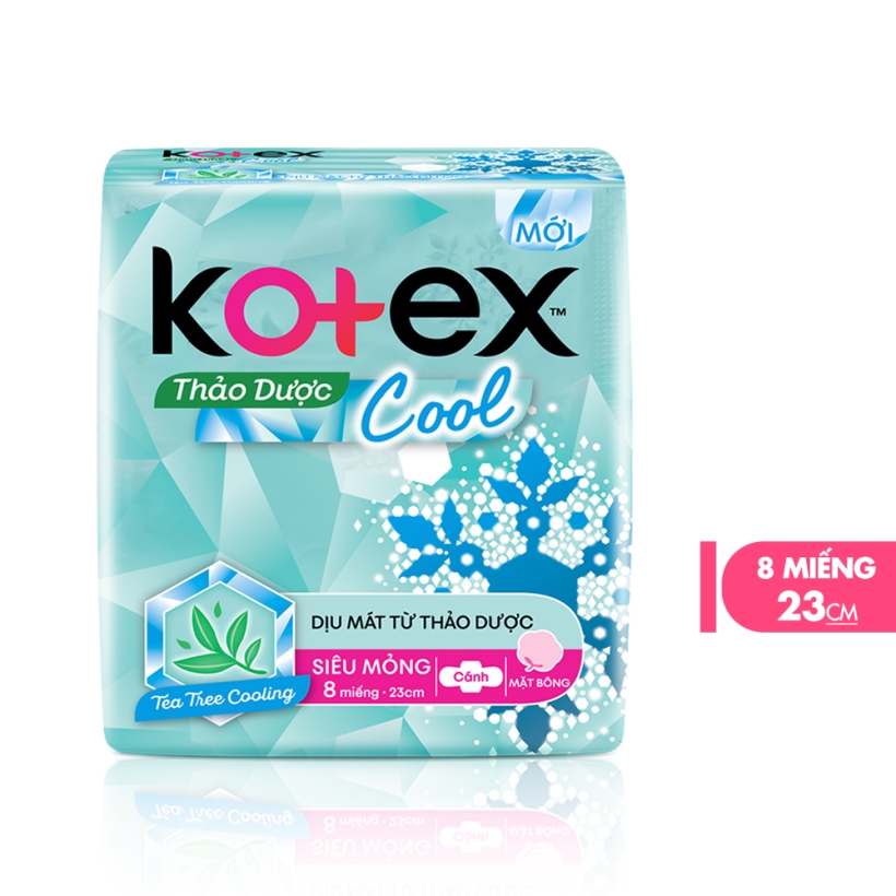 Combo BVS Kotex hằng ngày kháng khuẩn + Thảo dược Cool siêu mỏng cánh