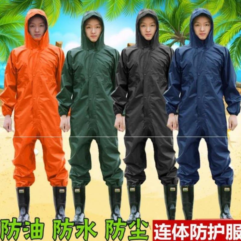 Ưu đãi đặc biệt miễn phí vận chuyển chịu mài mòn áo mưa một mảnh phù hợp với bảo hiểm lao động toàn bộ cơ thể dày chống thấm nước một mảnh dài cưỡi jumpsuit sửa chữa