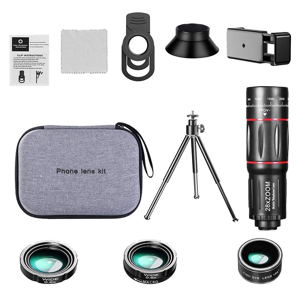 Universal 28X Lens Optical Telephoto Cell Phone Lens Clip on