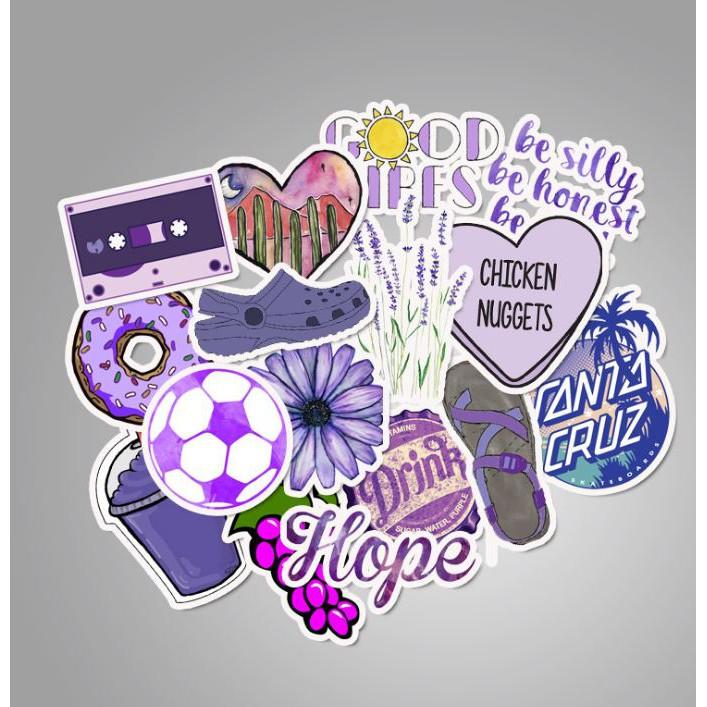 Sticker dán cao cấp CHỦ ĐỀ TÍM Cực COOL ms#52