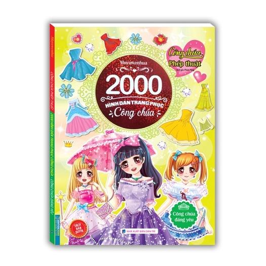 Sách - Combo 2 cuốn 2000 hình dán trang phục công chúa ( đáng yêu + phép thuật )