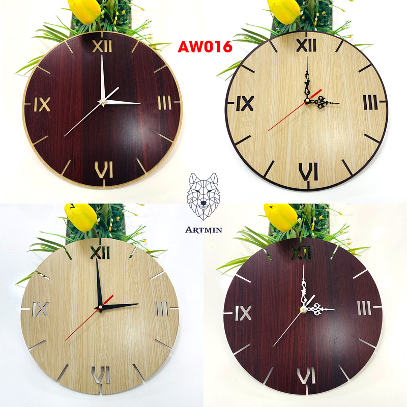 AW017 - Đồng Hồ Gỗ Treo Tường – Décor Trang Trí Tinh Tế