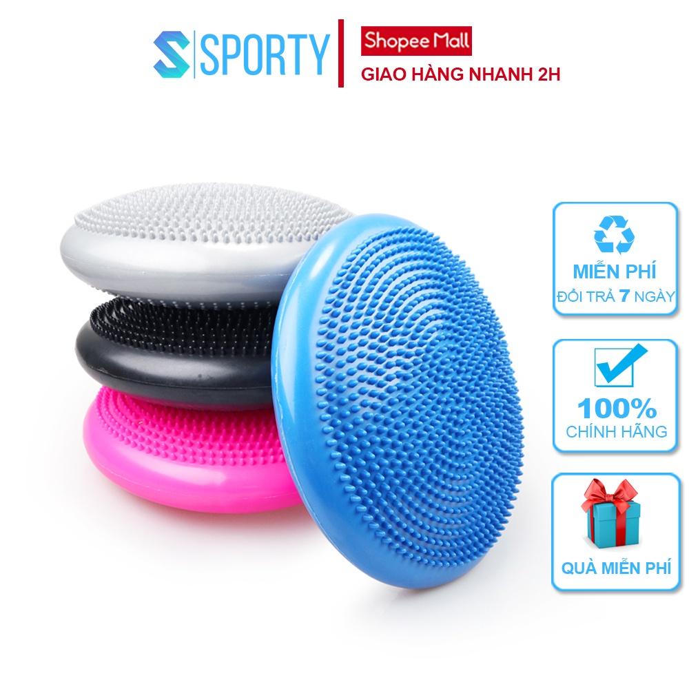 Đệm tập YOGA thăng bằng bơm hơi chính hãng SPORTY chất liệu silicon có gai