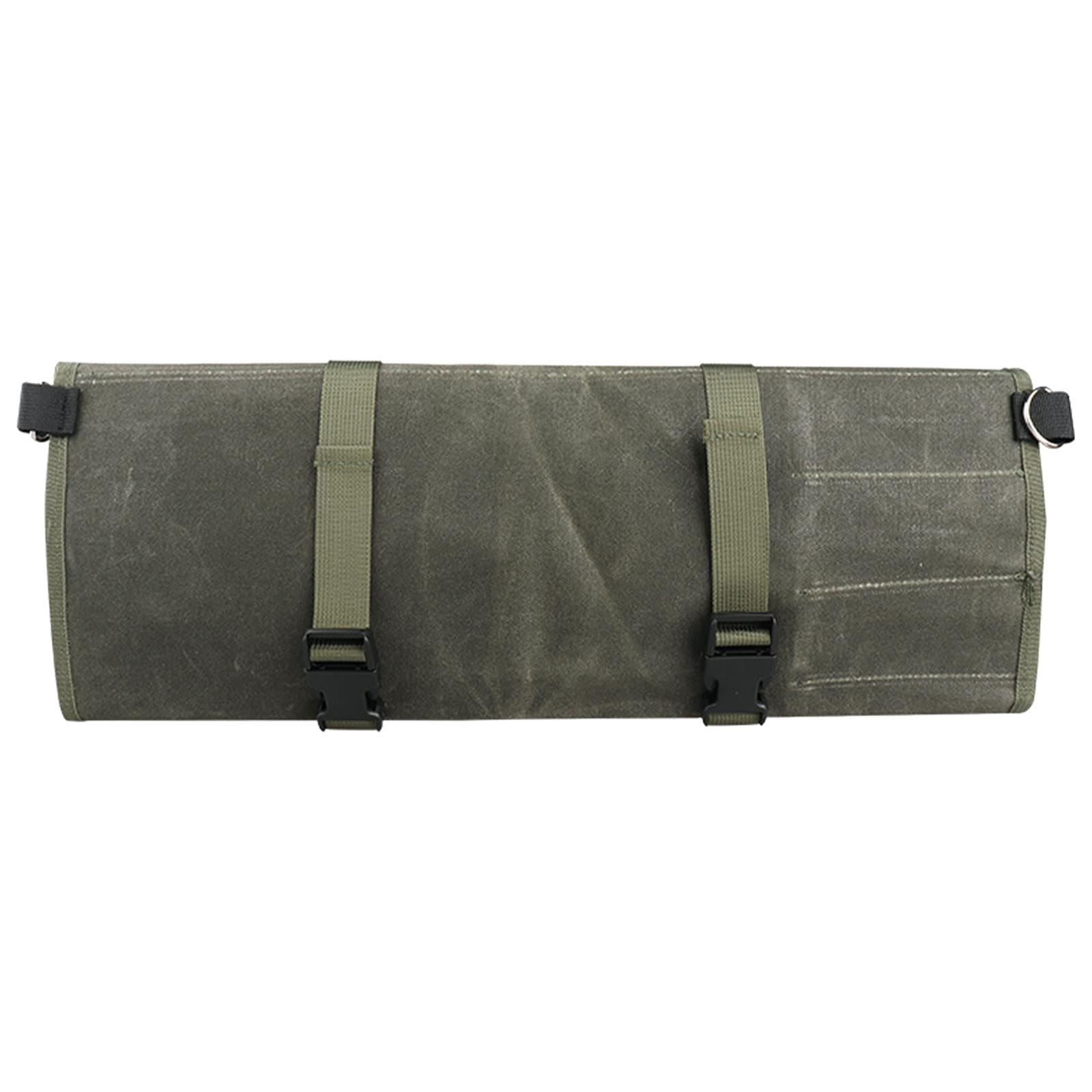 Knife Roll Bag with Shoulder Strap Knife Cutlery Carrier Carry Case for BBQ