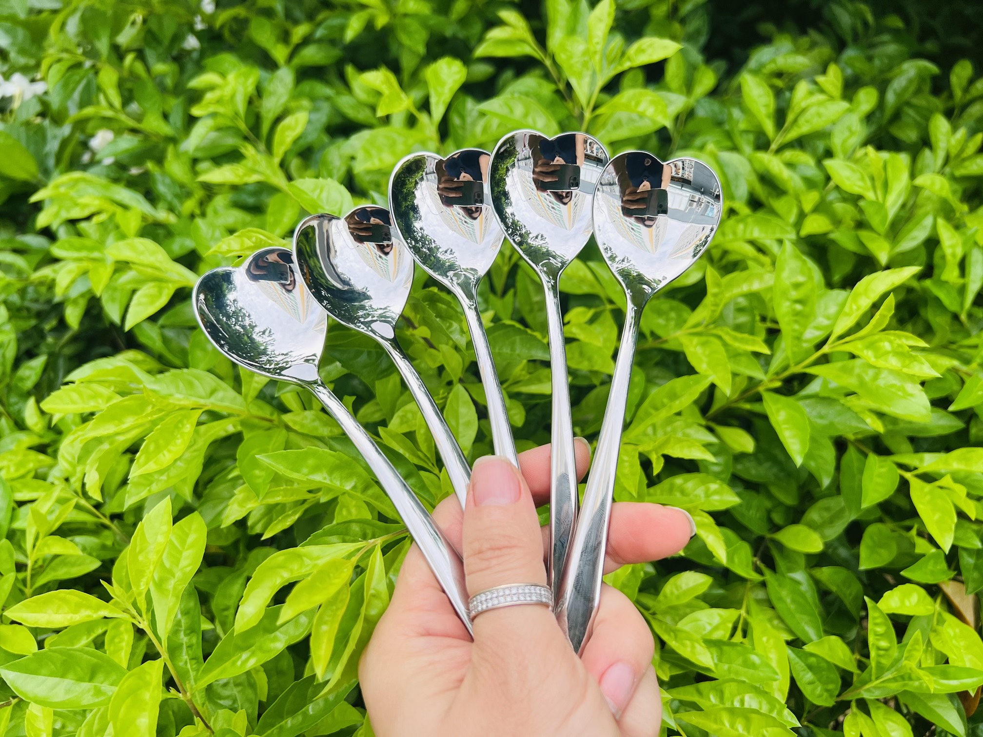 Combo 10 muỗng trái tim 17cm - MUONG025C