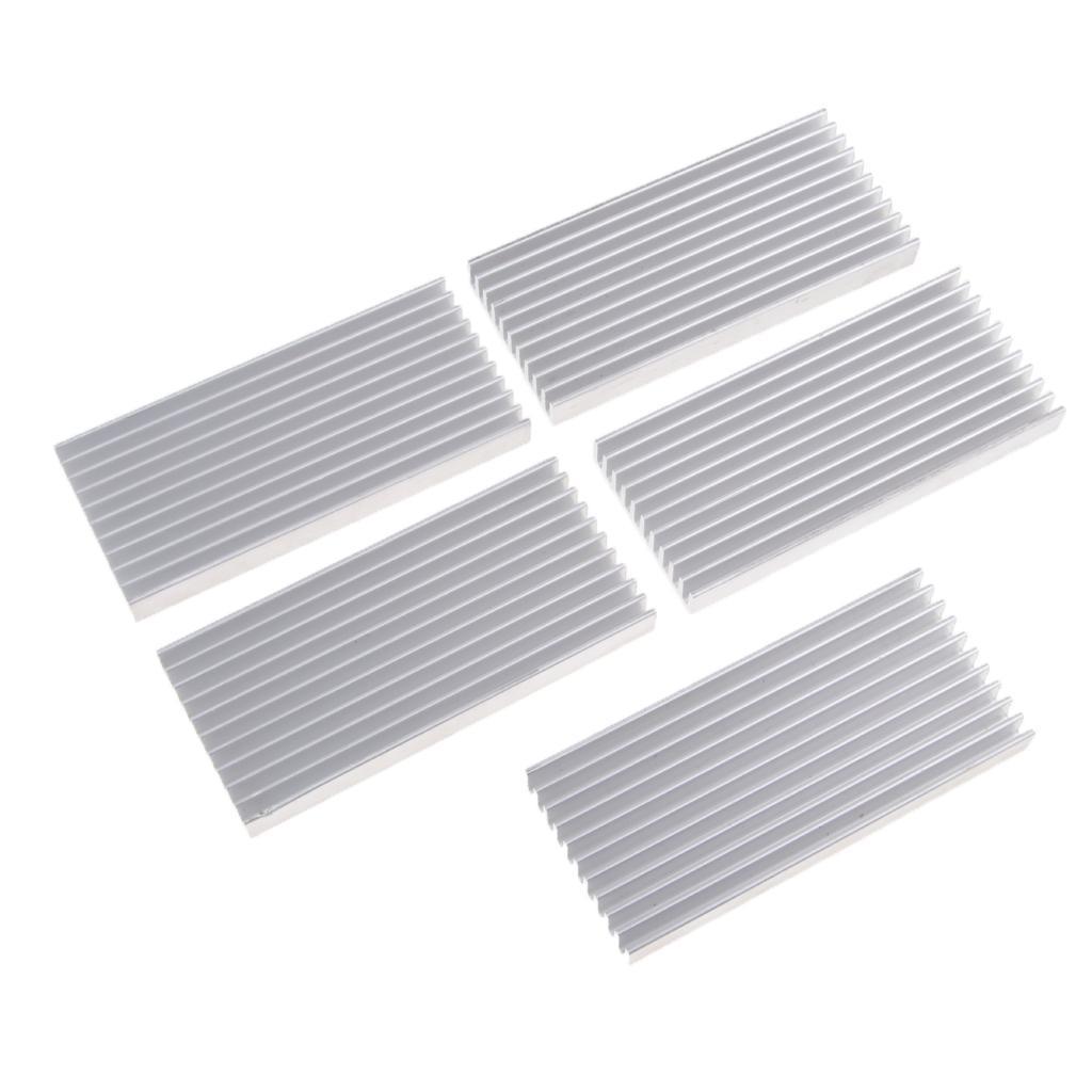 5X Aluminum   Cooling Fin 100*45*10mm for CPU LED Amplifier