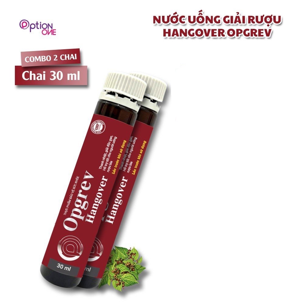 [COMBO 2 CHAI] Nước uống giải rượu, thanh nhiệt - giải độc gan Oprev Hangover, 30ml