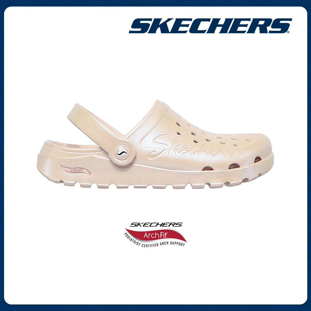 Skechers Nữ Dép Bít Mũi Foamies Arch Fit Footsteps Walking On Sunshine - 111372-LTPK