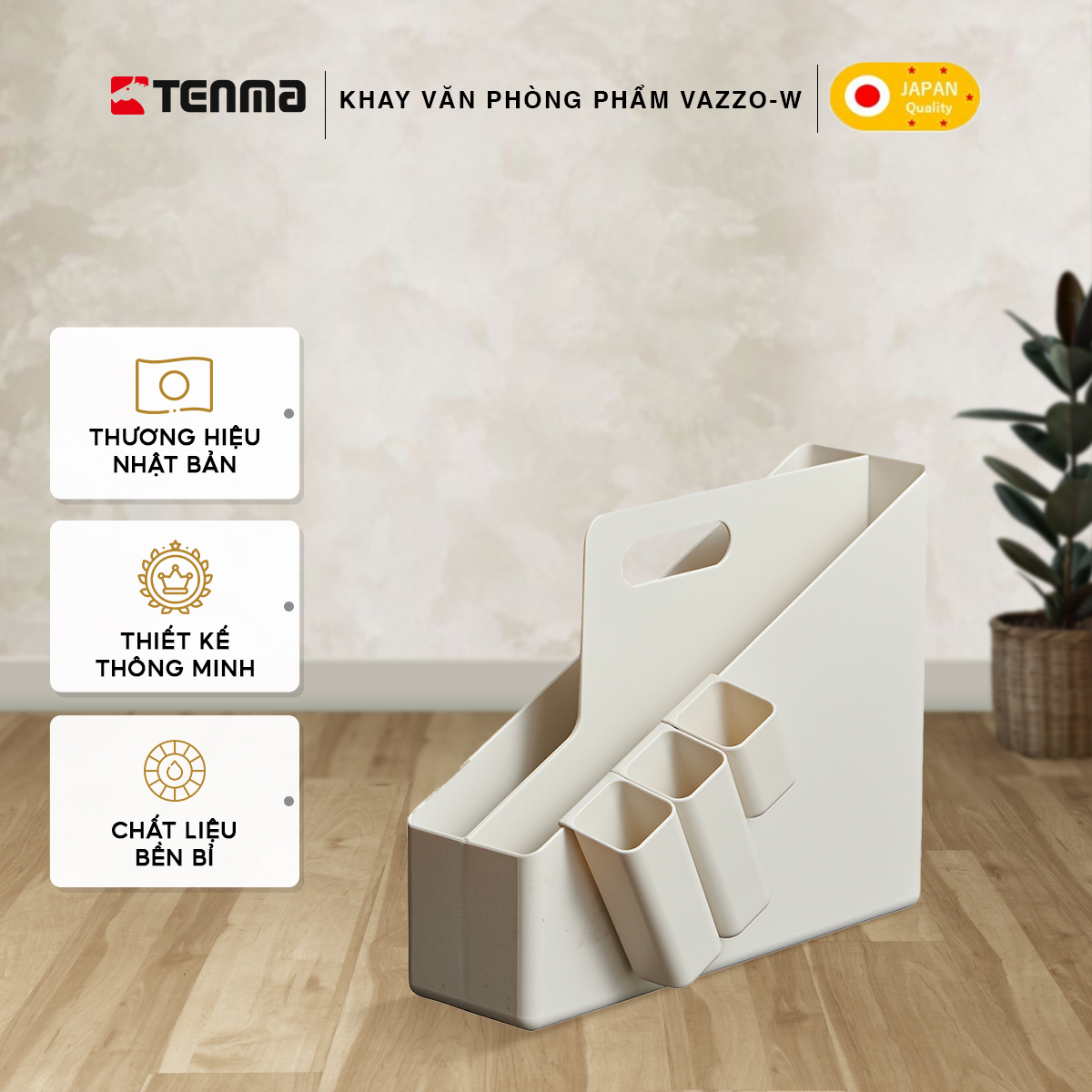 Khay Đựng Văn Phòng Phẩm Tiện Lợi Bằng Nhựa TENMA, Vazzo-W