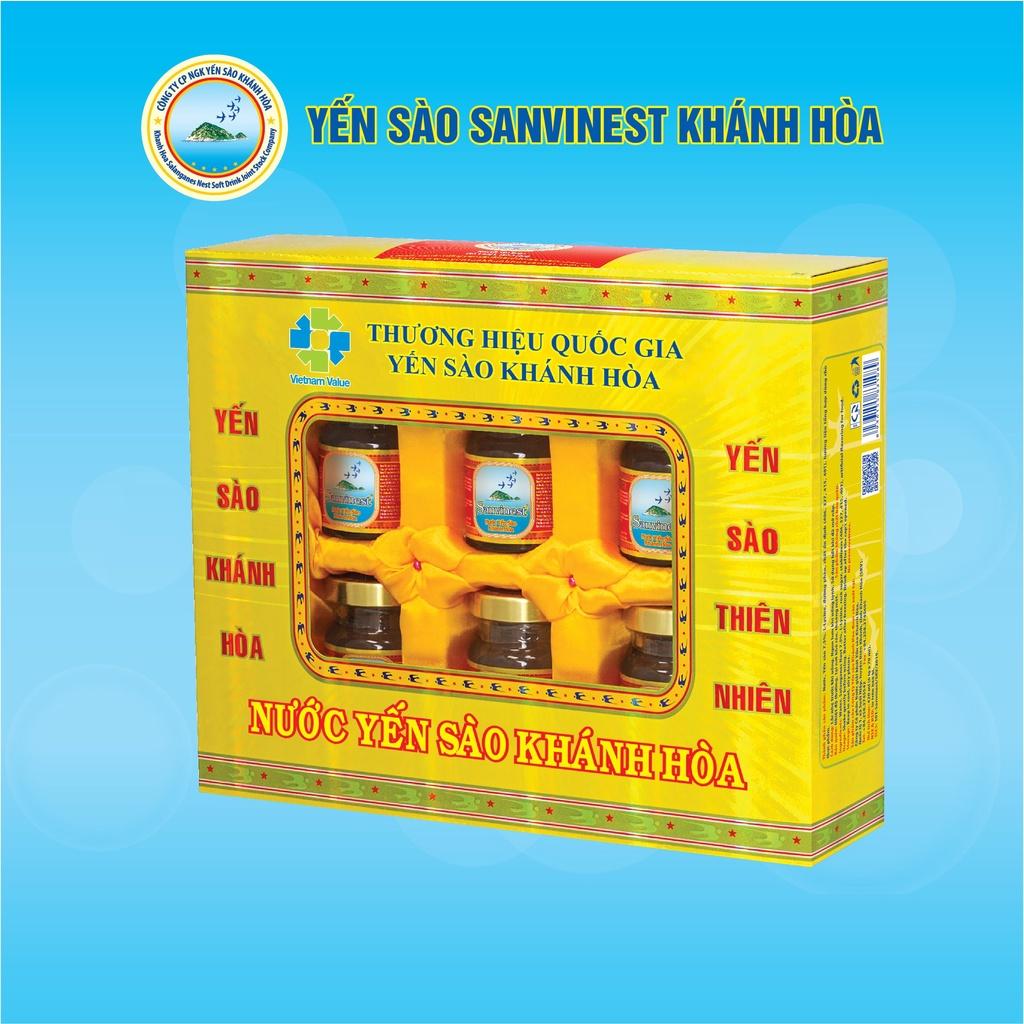 [Hộp 6 lọ] Nước Yến sào Sanvinest Khánh Hòa đóng lọ 70ml