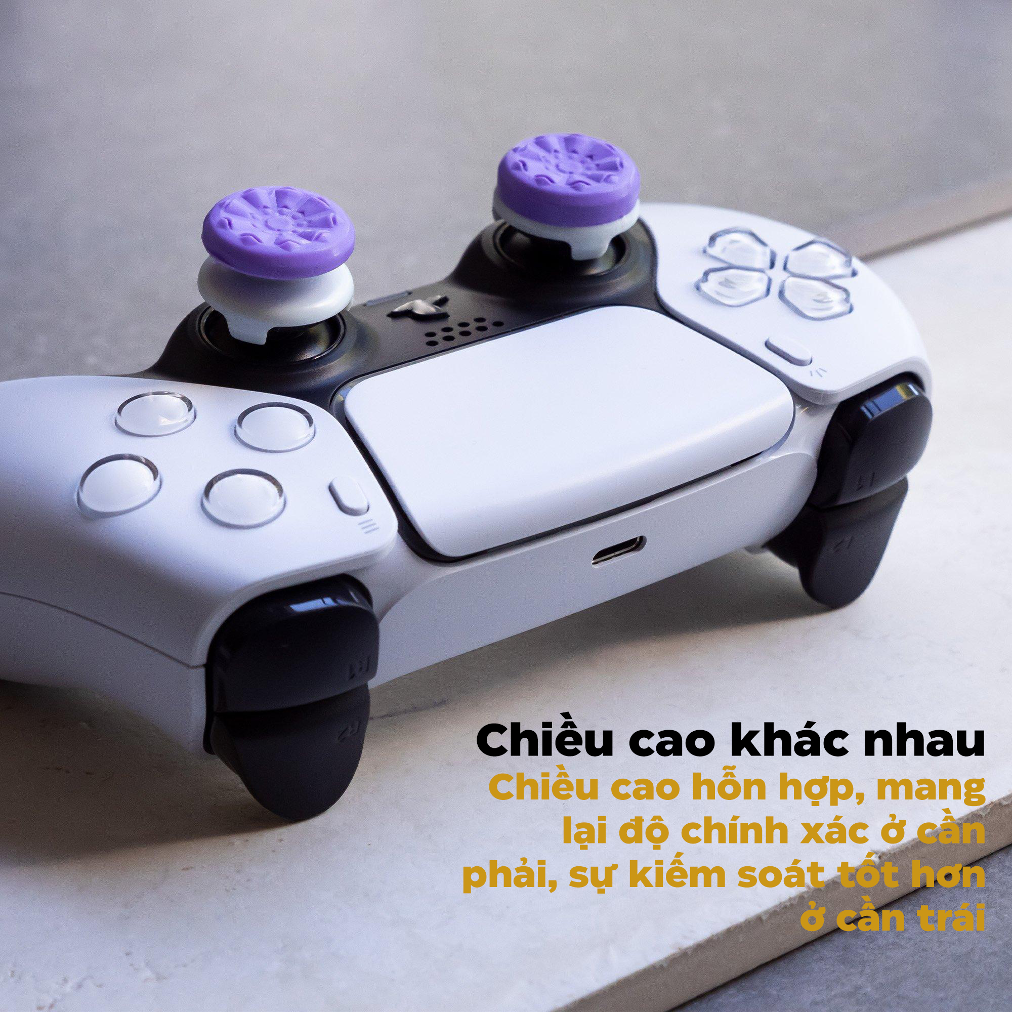 Núm Bọc tay cầm Ps5 Ps4 mẫu galaxy tím