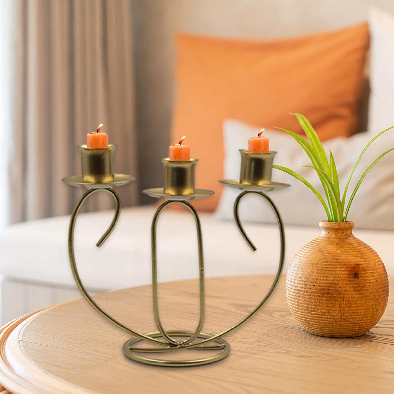 Tealight Candles Holder Candelabras Farmhouse Home Candles Stand Metal Candlestick for Prayer Candles Dining Room Housewarming Taper Candles