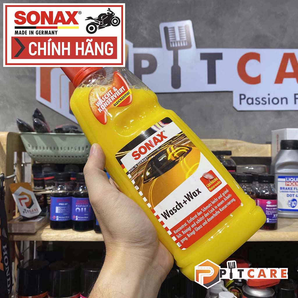 Nước Rửa Xe Và Wax Bóng Sơn Kết Hợp Sonax Wash &Amp; Wax 313341 1000Ml