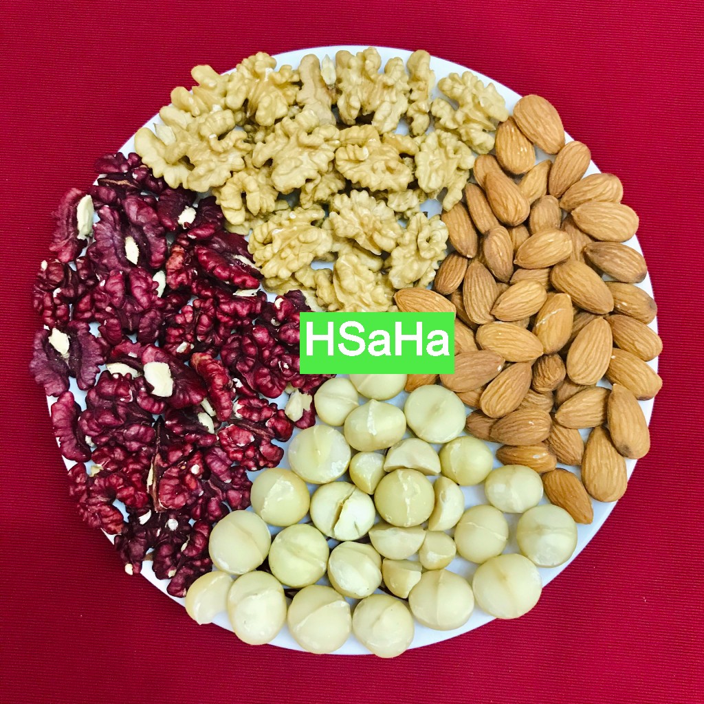 Mix Hỗn Hợp Hạt Dinh Dưỡng Thập Cẩm HSaHa - 4 Loại Tách Vỏ - Hộp 250g