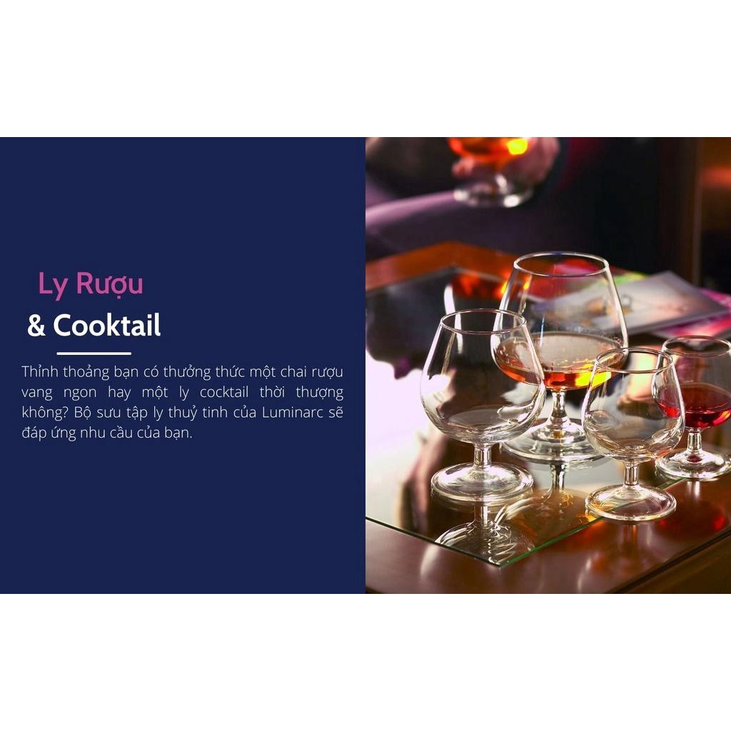 Ly Uống Rượu Thủy Tinh Luminarc Cognac 130ML &amp; 250ML - bộ 6 ly - G2630 &amp; G2629