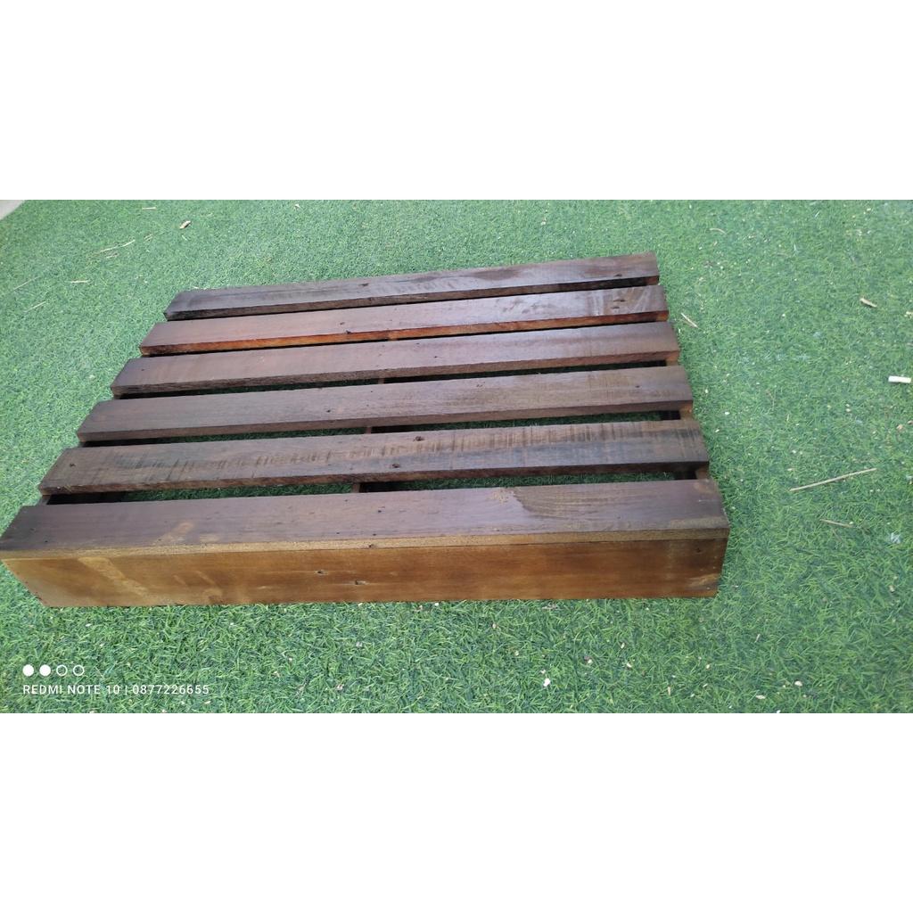 Giường Pallet kích thước 50x70x11cm - Giường gỗ - Giường xếp - Giường Hộp Pallet đã sơn chống mốc