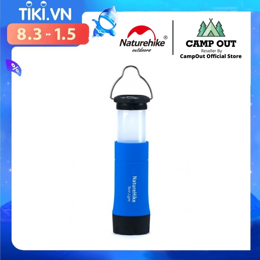 Đồ cắm trại đèn led Naturehike campoutvn NH15A003-I du lịch dã ngoại treo lều đa dụng soi thẳng cầm tay 3 chế độ dùng pin A196