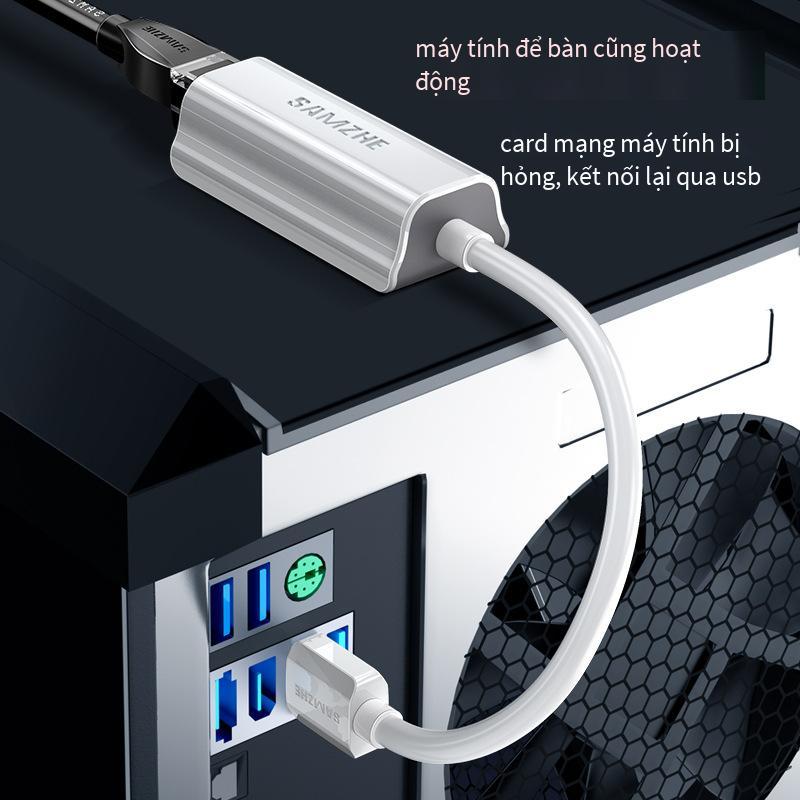 Phong cách mới nhất Shanze usb chuyển cổng mạng card mạng bên ngoài rj45 mạng có dây trăm gigabit card mạng máy tính giao diện truyền cáp mạng usb