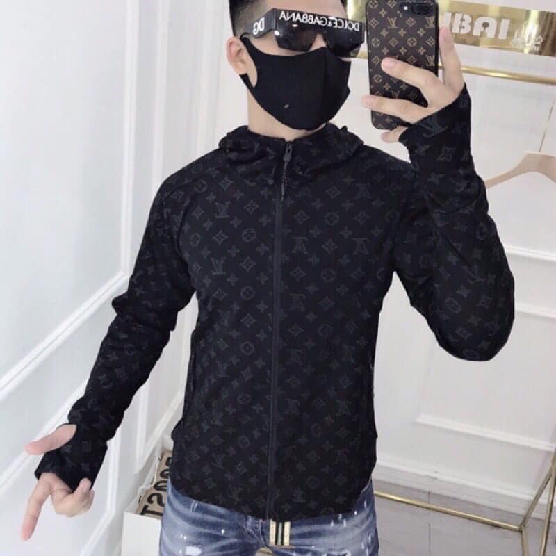 Áo Chống Nắng Dập Hình L.V Nam Nữ Chất Thông Hơi Co Giãn Chống Nắng Chống Tia UV
