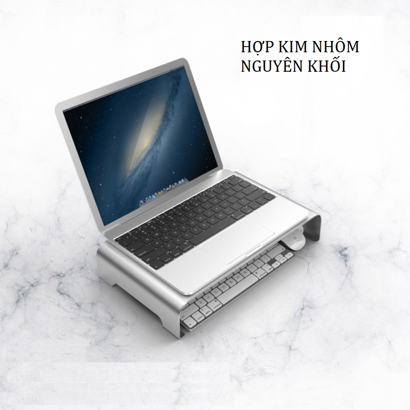 Kệ màn hình máy tính nhôm dày 2.5mm SH002 kiêm giá đỡ Imac, laptop Macbook và tivi cỡ lớn