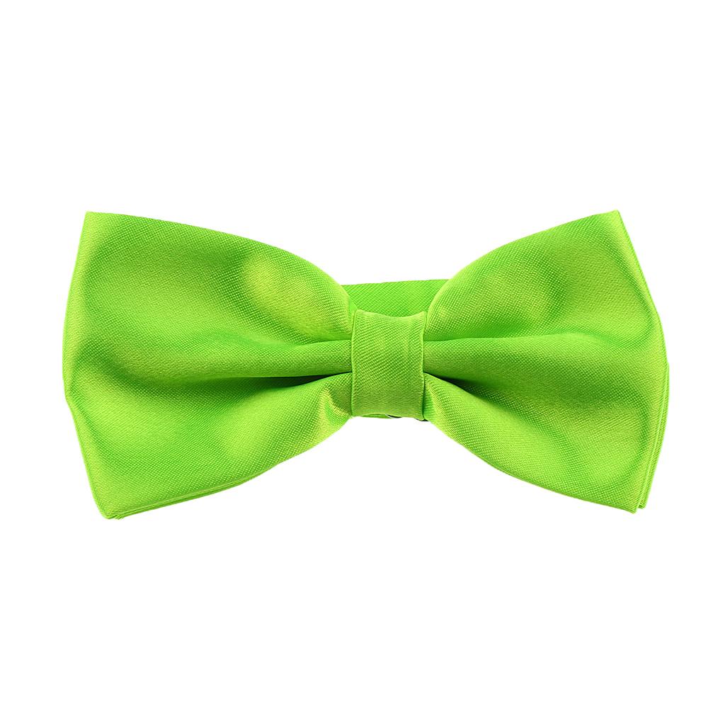 12xTuxedo Bow Tie Bowtie Necktie for Men - Bright Green