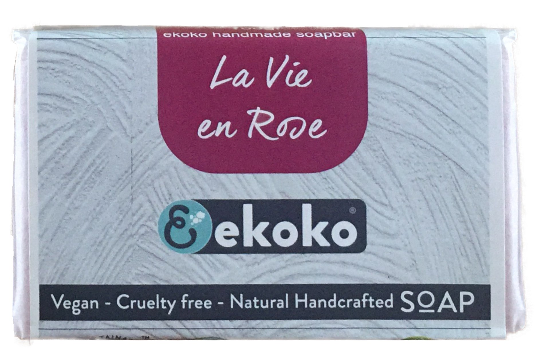 Xà phòng handmade cao cấp Hồng Phong Lữ với đất sét đỏ dưỡng mềm, làm trắng da - Ekoko La Vie en Rose handmade soap 100g