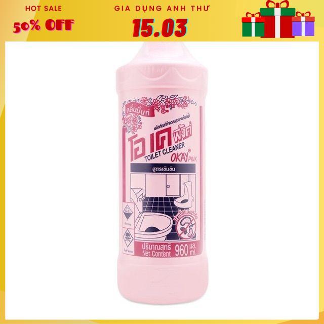 Chai tẩy toilet bồn cầu OKAY Thái Lan 960ml - Chai tẩy Vệ Sinh Siêu Sạch