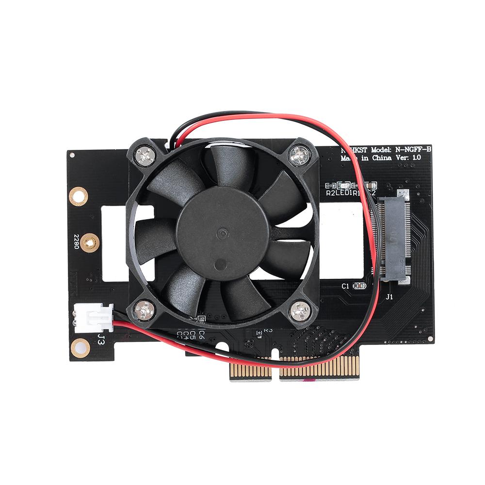 I bộ chuyển đổi thẻ mở rộng với quạt cho máy tính để bàn M.2 NVME NGFF sang PCI-E X4