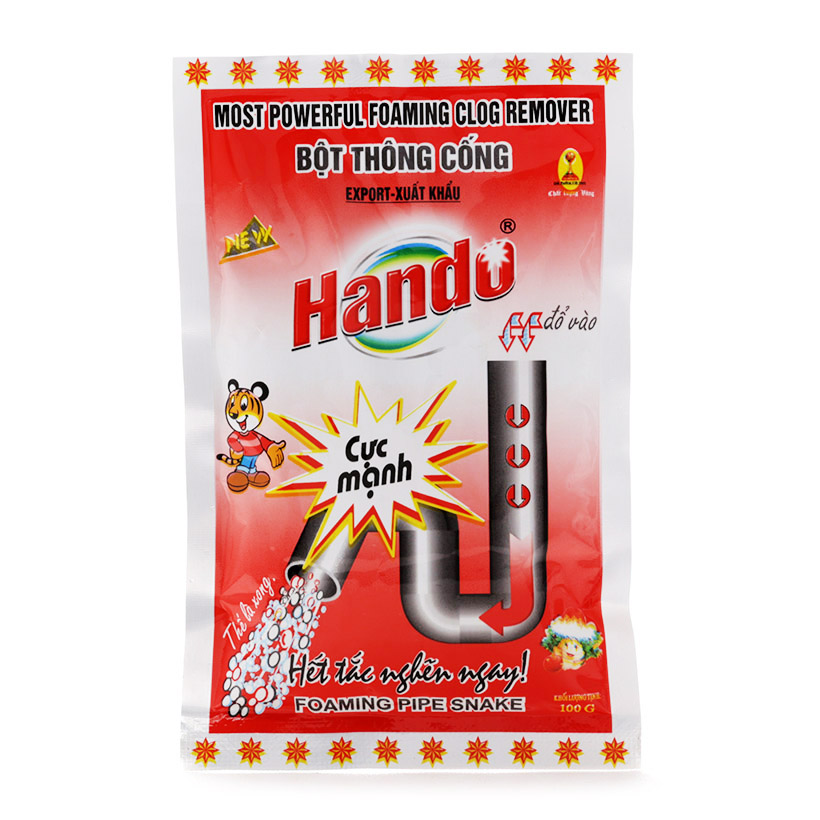 Bộ 5 Bột thông cống xuất khẩu Hando đỏ 100gr